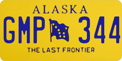 AK license plate GMP344