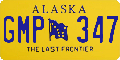 AK license plate GMP347