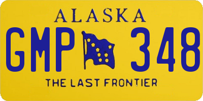 AK license plate GMP348