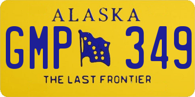 AK license plate GMP349