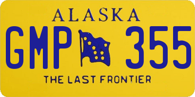 AK license plate GMP355
