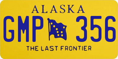 AK license plate GMP356