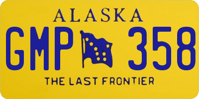 AK license plate GMP358