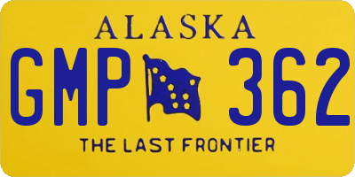 AK license plate GMP362
