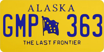 AK license plate GMP363