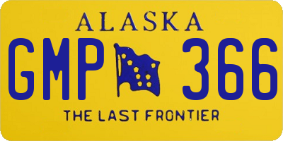 AK license plate GMP366