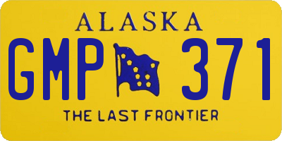 AK license plate GMP371