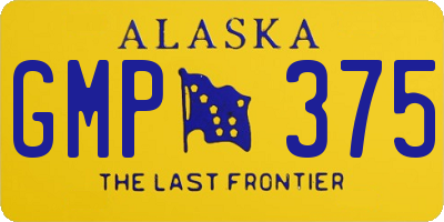 AK license plate GMP375