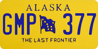 AK license plate GMP377