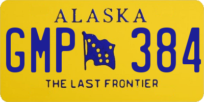 AK license plate GMP384