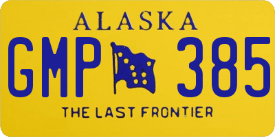 AK license plate GMP385