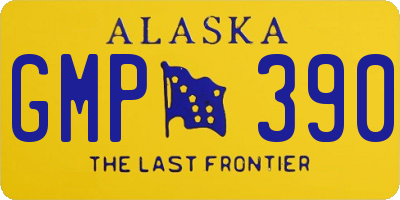 AK license plate GMP390