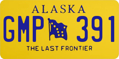 AK license plate GMP391