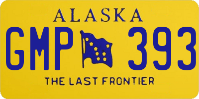 AK license plate GMP393