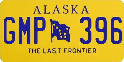 AK license plate GMP396