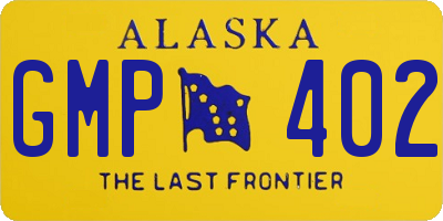 AK license plate GMP402