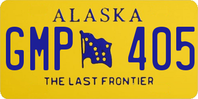 AK license plate GMP405