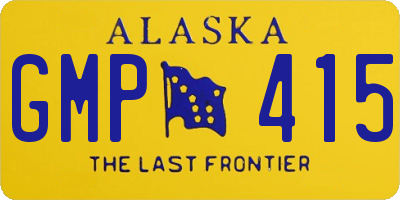 AK license plate GMP415
