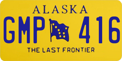 AK license plate GMP416