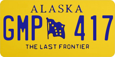 AK license plate GMP417