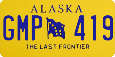 AK license plate GMP419