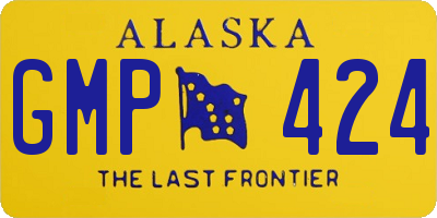 AK license plate GMP424