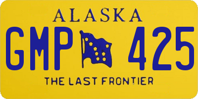 AK license plate GMP425