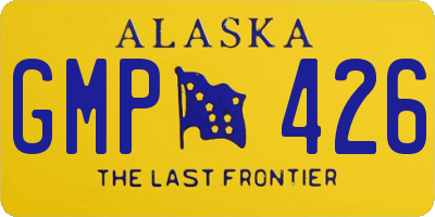 AK license plate GMP426