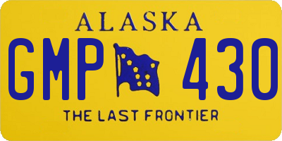 AK license plate GMP430