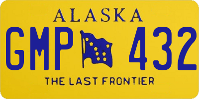 AK license plate GMP432