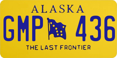 AK license plate GMP436