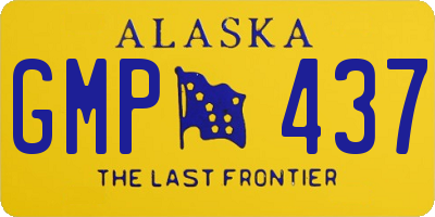 AK license plate GMP437