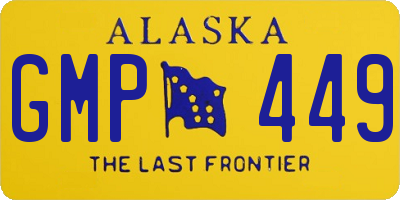 AK license plate GMP449