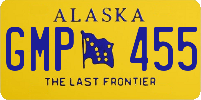 AK license plate GMP455