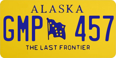 AK license plate GMP457