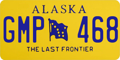 AK license plate GMP468