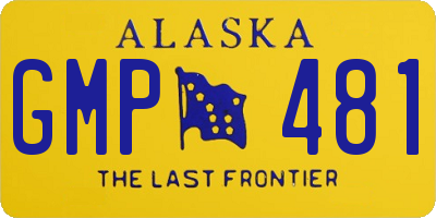 AK license plate GMP481
