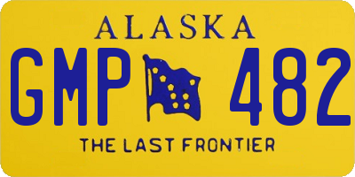 AK license plate GMP482