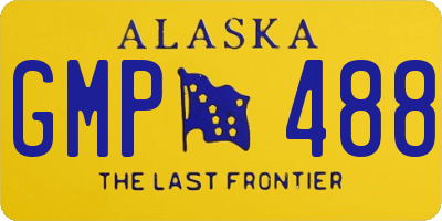 AK license plate GMP488