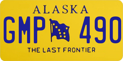 AK license plate GMP490