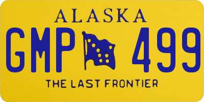 AK license plate GMP499