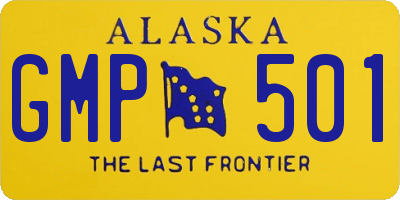 AK license plate GMP501