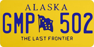 AK license plate GMP502
