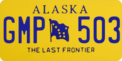 AK license plate GMP503