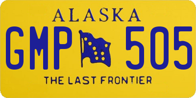 AK license plate GMP505