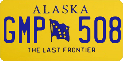 AK license plate GMP508