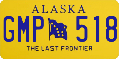 AK license plate GMP518