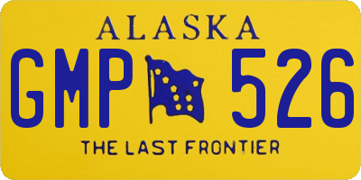 AK license plate GMP526