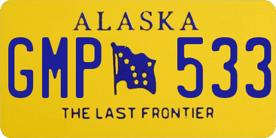AK license plate GMP533