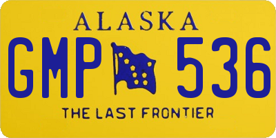 AK license plate GMP536